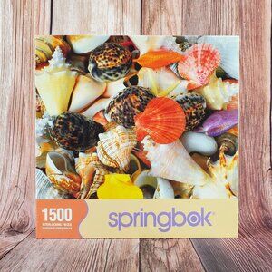New Springbok Seashells Conchas Del Mar 1500 Pieces Jigsaw Puzzle 28.75"x36"